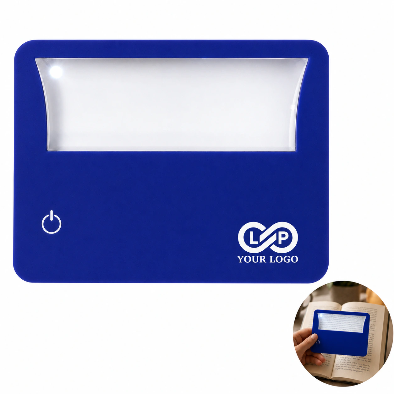 Reading pocket magnifier card magnifying glass with light