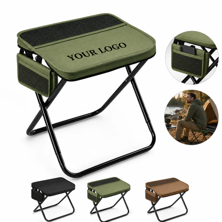 Portable Outdoor Foldable Stool Lightweight Oxford Cloth 265lbs