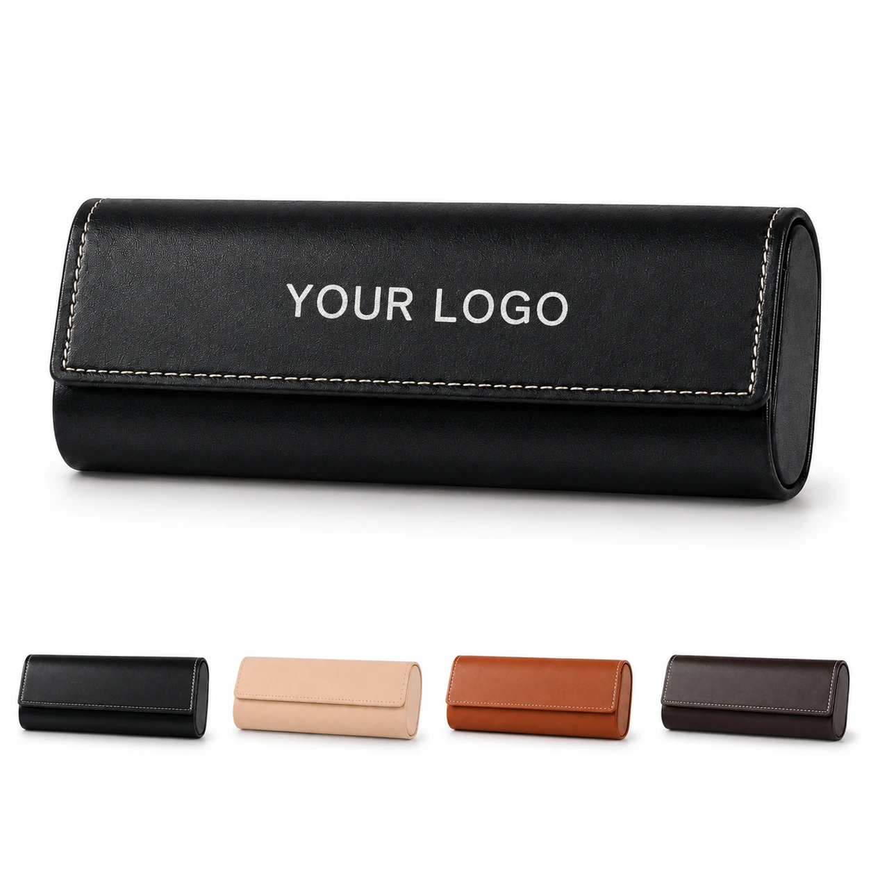 PU Leather Hard Shell Sunglasses Case with Magnetic Closure