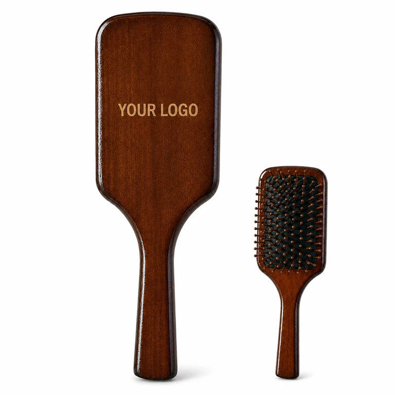 Anti-Static Wooden Paddle Hair Brush for Massage and Gift