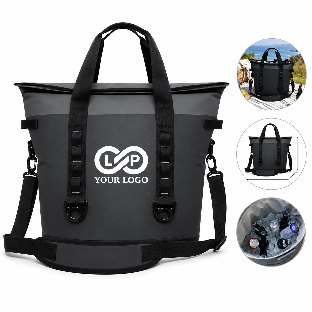 Portable Waterproof Soft Cooler Tote Bag for Outdoor Use