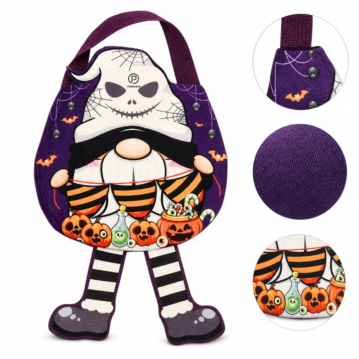 Durable Non-Woven Halloween Candy Tote Bags for Trick-or-Treat