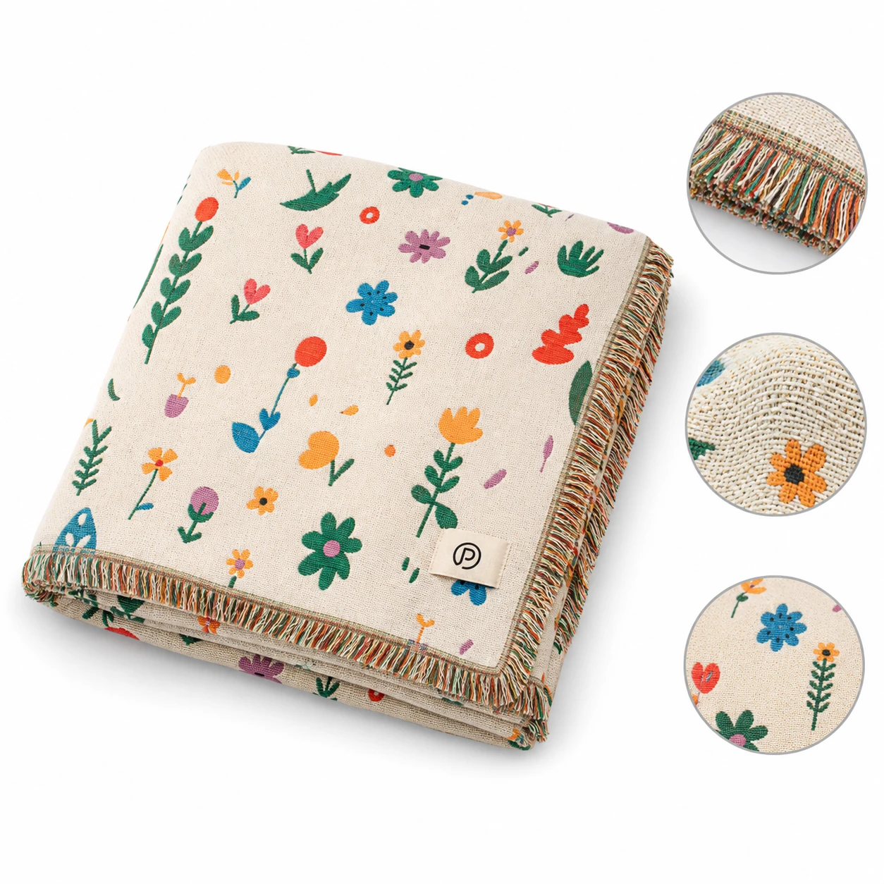 Bohemian Tassel Jacquard Sofa Bed Blanket