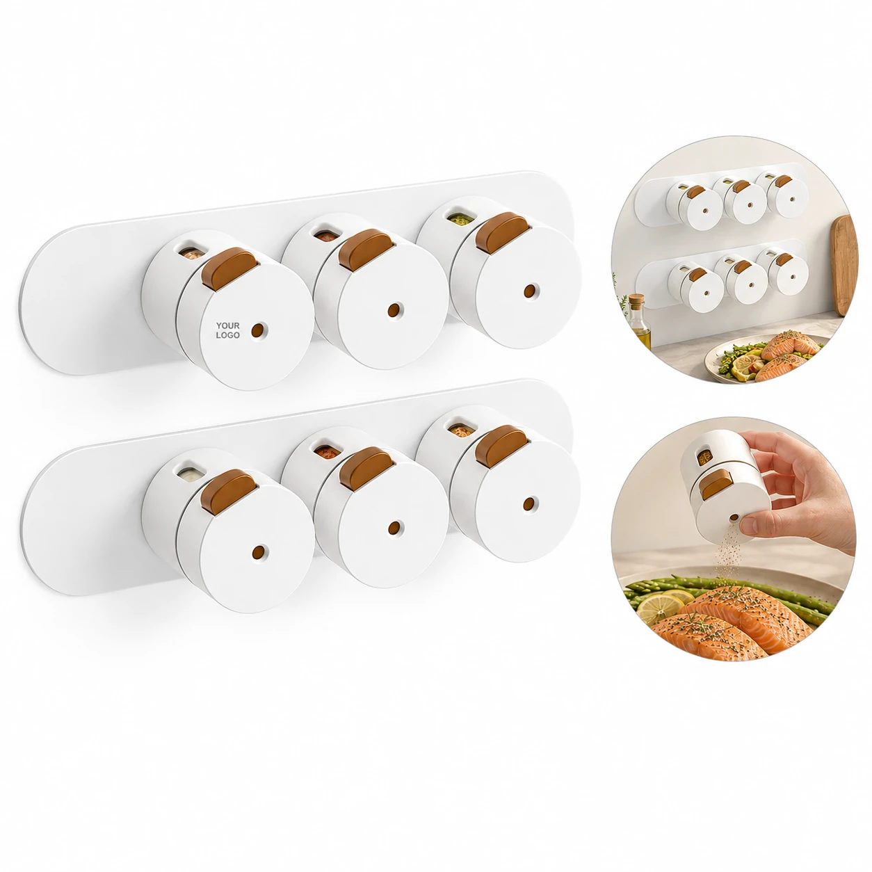 6 Pcs Magnetic Salt And Pepper Shaker Set, Kitchen Travel