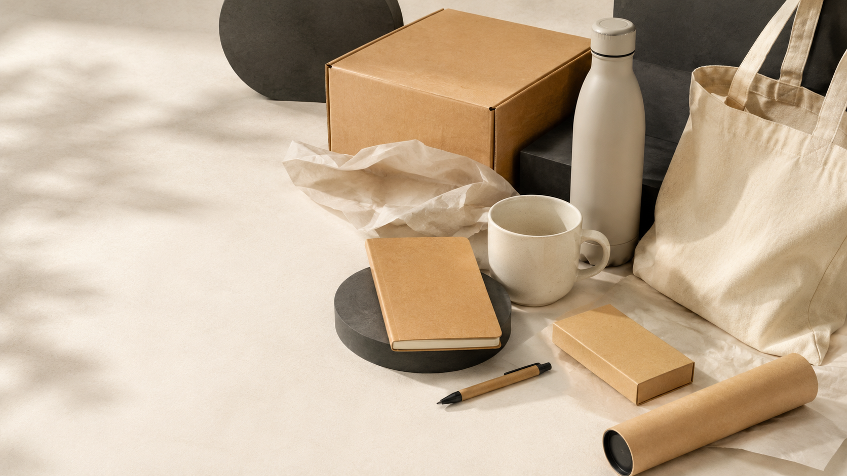 Custom packaging samples arranged for a foodservice sourcing project